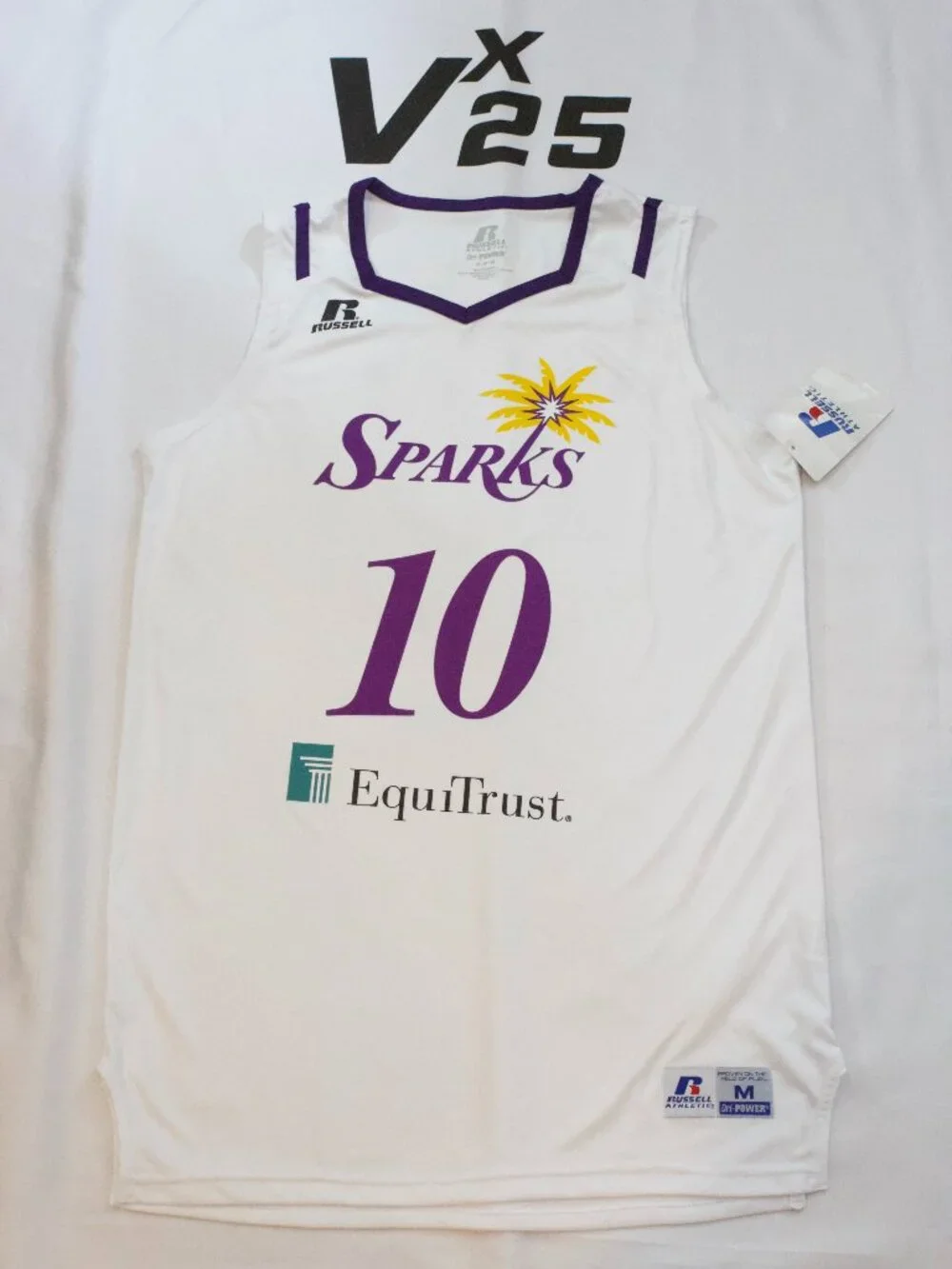 NEW Men's Los Angeles Sparks Kelsey Plum #10 White Jersey Size Medium - Picture 1 of 7